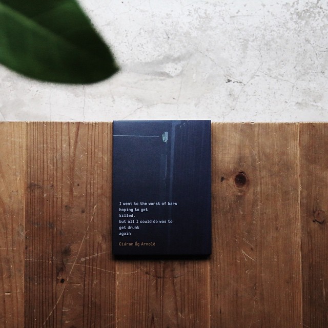 Ciáran Óg Arnold / I WENT TO THE WORST OF BARS HOPING TO GET KILLED. BUT ALL I COULD DO WAS TO GET DRUNK AGAIN 〈殺されたいと願いながら、この世で一番最悪なバーに行った。でもそこで唯一できたのはまた酒を呑むことだった〉という、アメリカ人詩人・作家のチャールズ・ブコウスキーの詩をタイトルに引用した本書。アイルランドのサック川沿いにあるバリナスローという町が舞台となっています。「First Book Award」2015年グランプリ受賞。こんなに長いタイトルは初めてです。